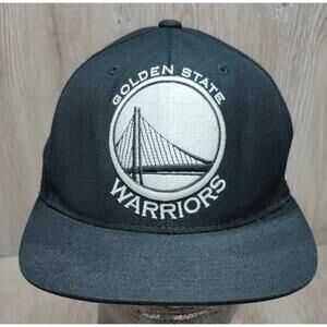 Golden‎ State Warriors Men's Black Hat Mitchell & Ness GSW Wool Acrylic OSFA